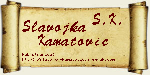 Slavojka Kamatović vizit kartica